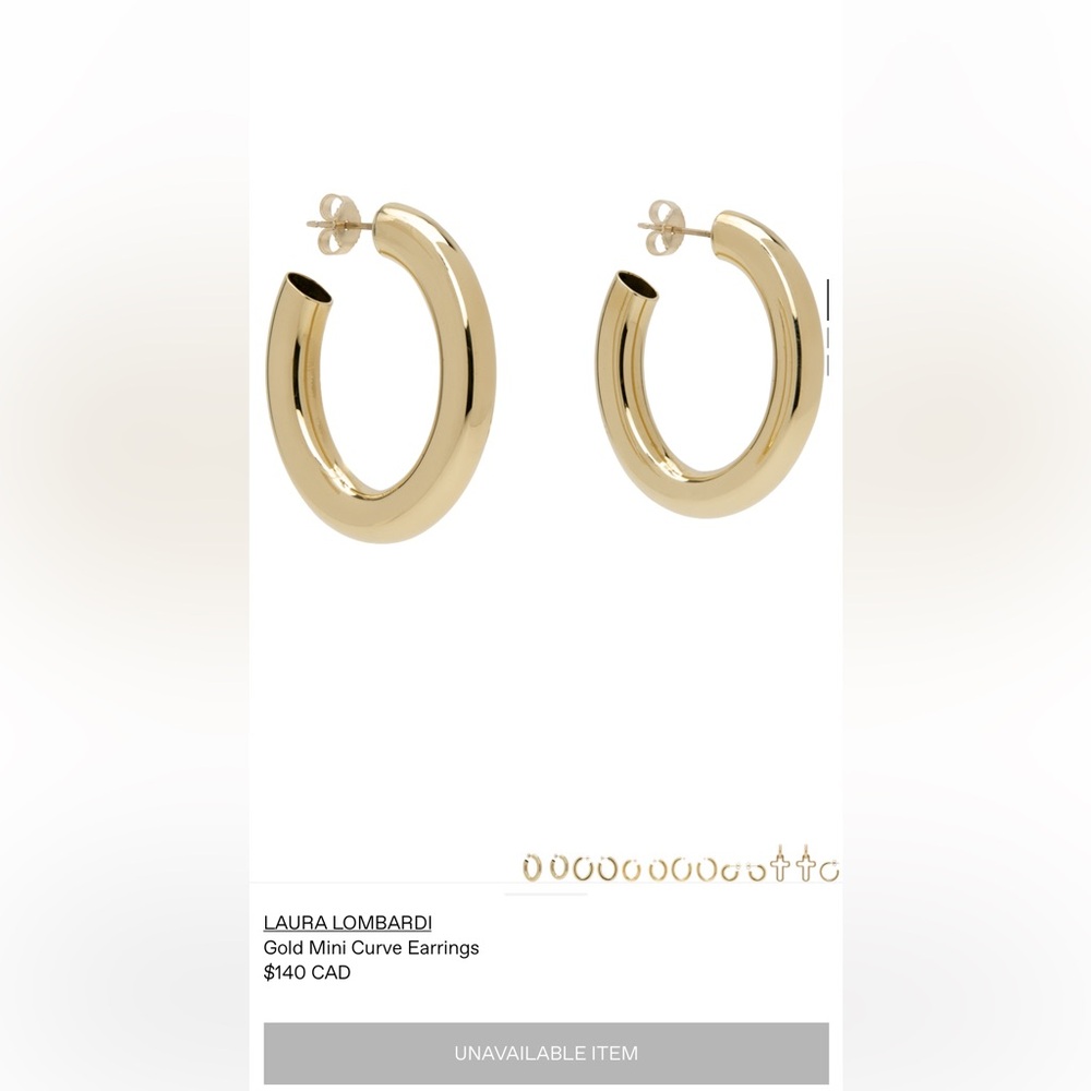 Laura Lombardi Raw Brass Hoops Gold Earrings